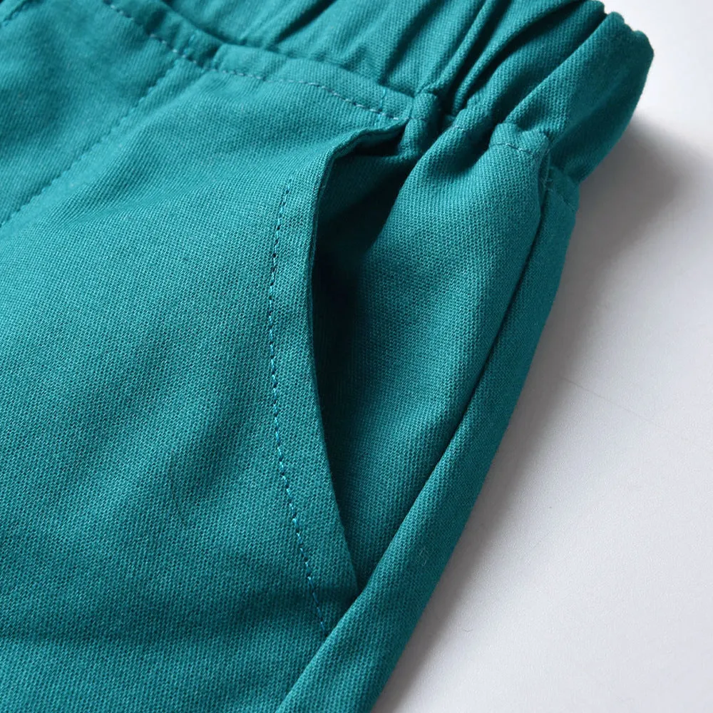 2 Pieces Set Baby Kid Unisex Solid Color Polo Shirts And Shorts Wholesale 22052633