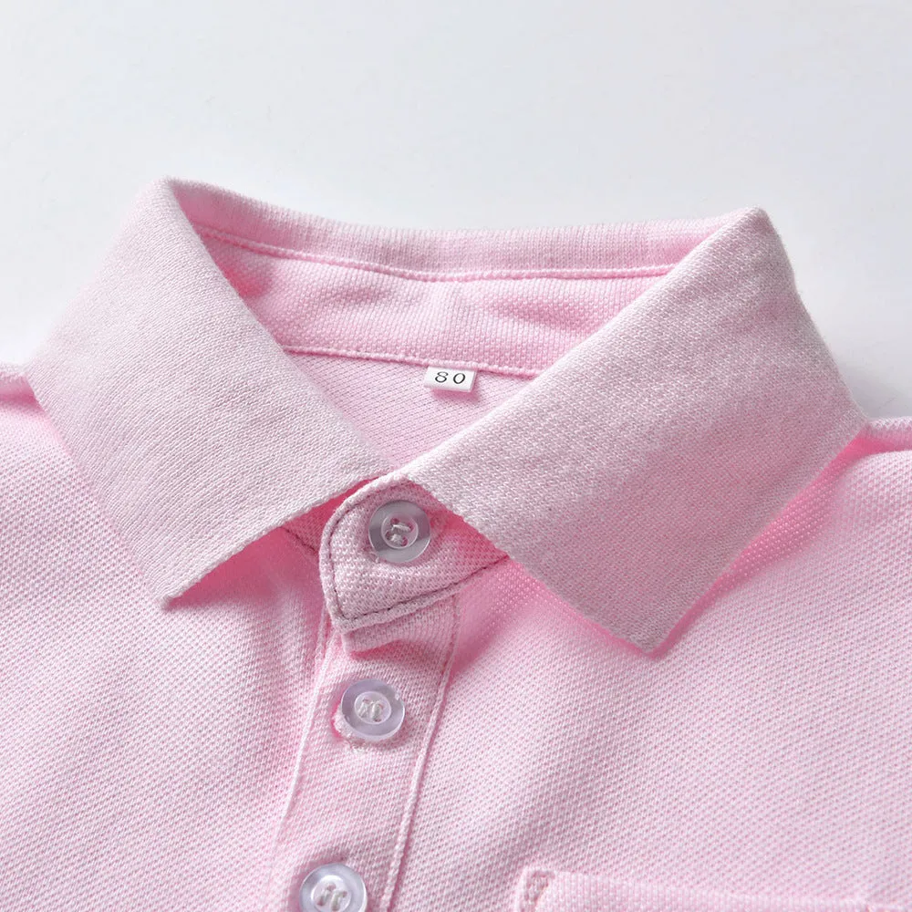 2 Pieces Set Baby Kid Unisex Solid Color Polo Shirts And Shorts Wholesale 22052633