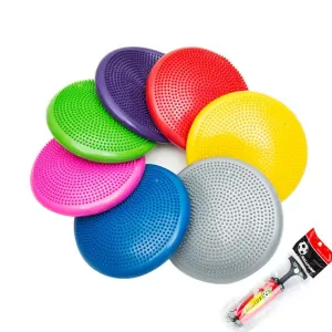33cm PVC Yoga Balance Cushion Yoga Balls for Fitness Pilates Pad Gym Exercise Half Balls Point Massage Balance Balls 1*Pump Air
