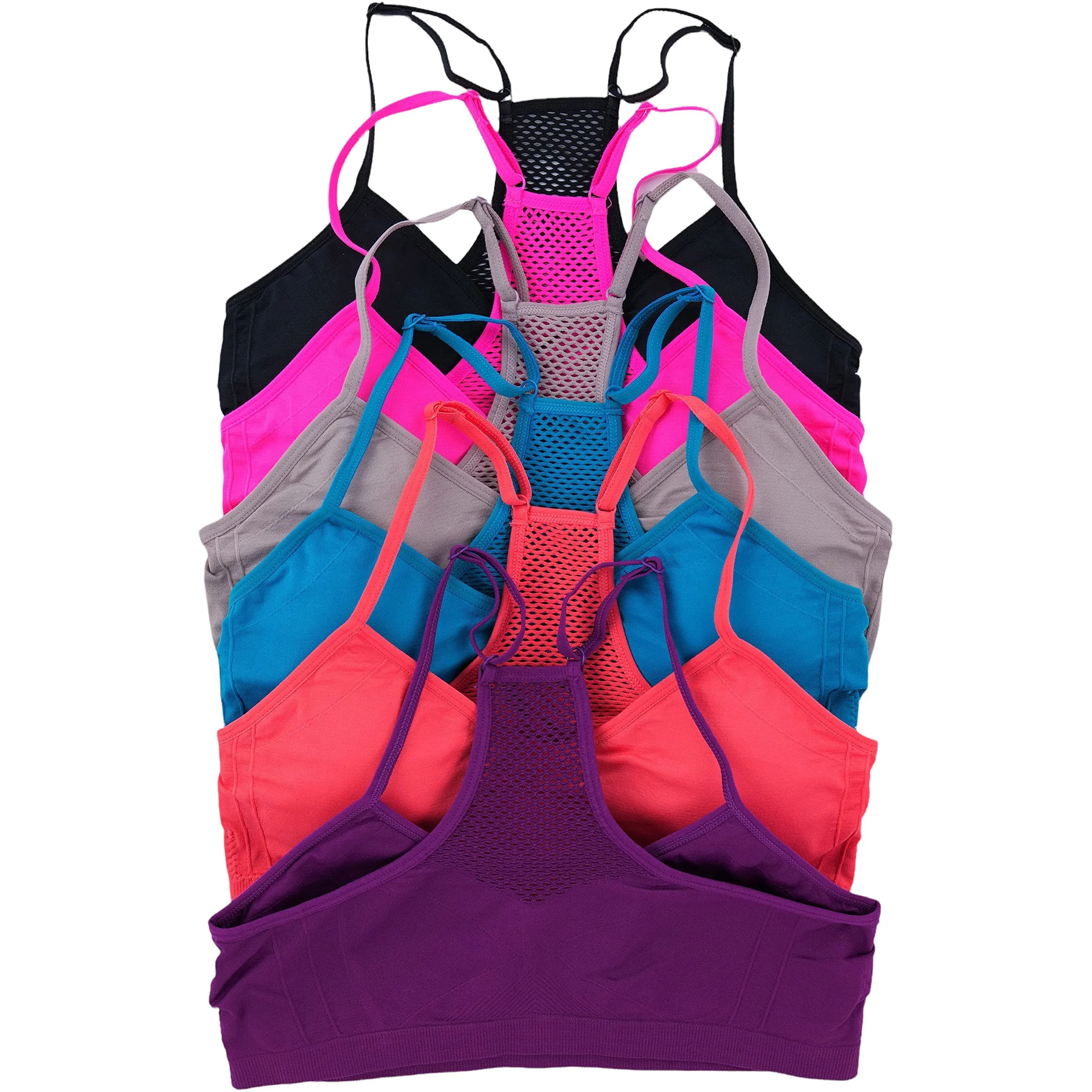 6-Pack: ToBeInStyle Womne's Wire Free Padded Bralettes