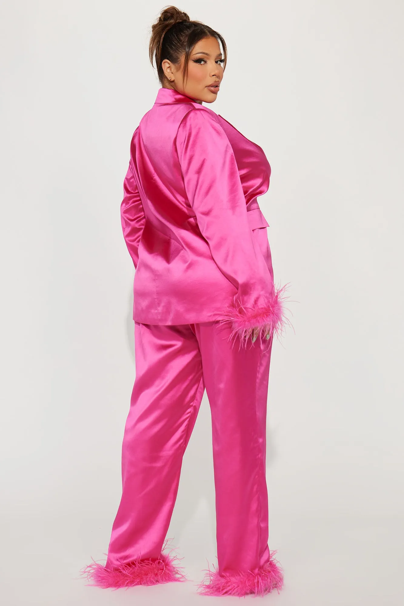 Acting Extra Pant Set - Hot Pink