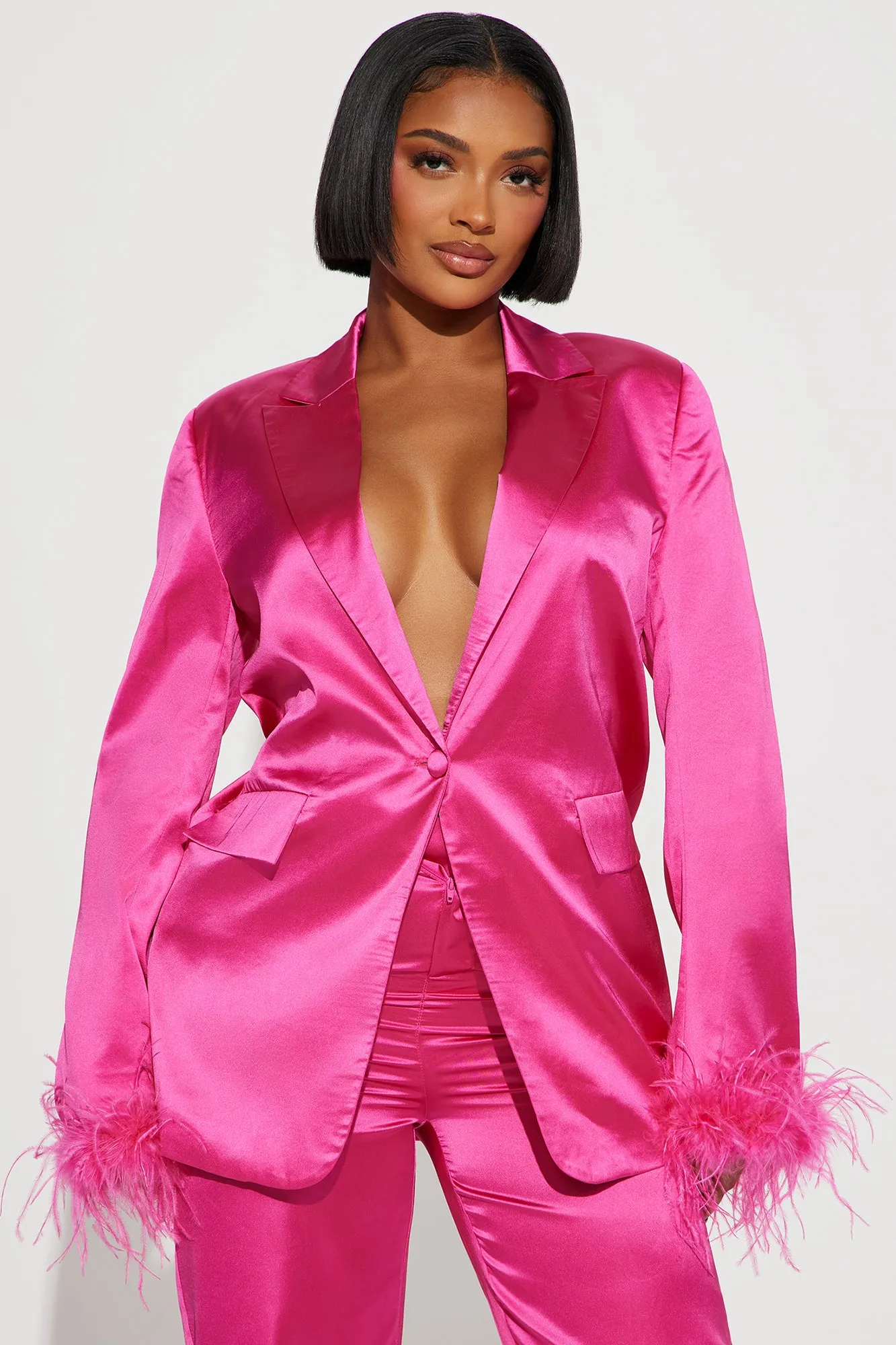 Acting Extra Pant Set - Hot Pink