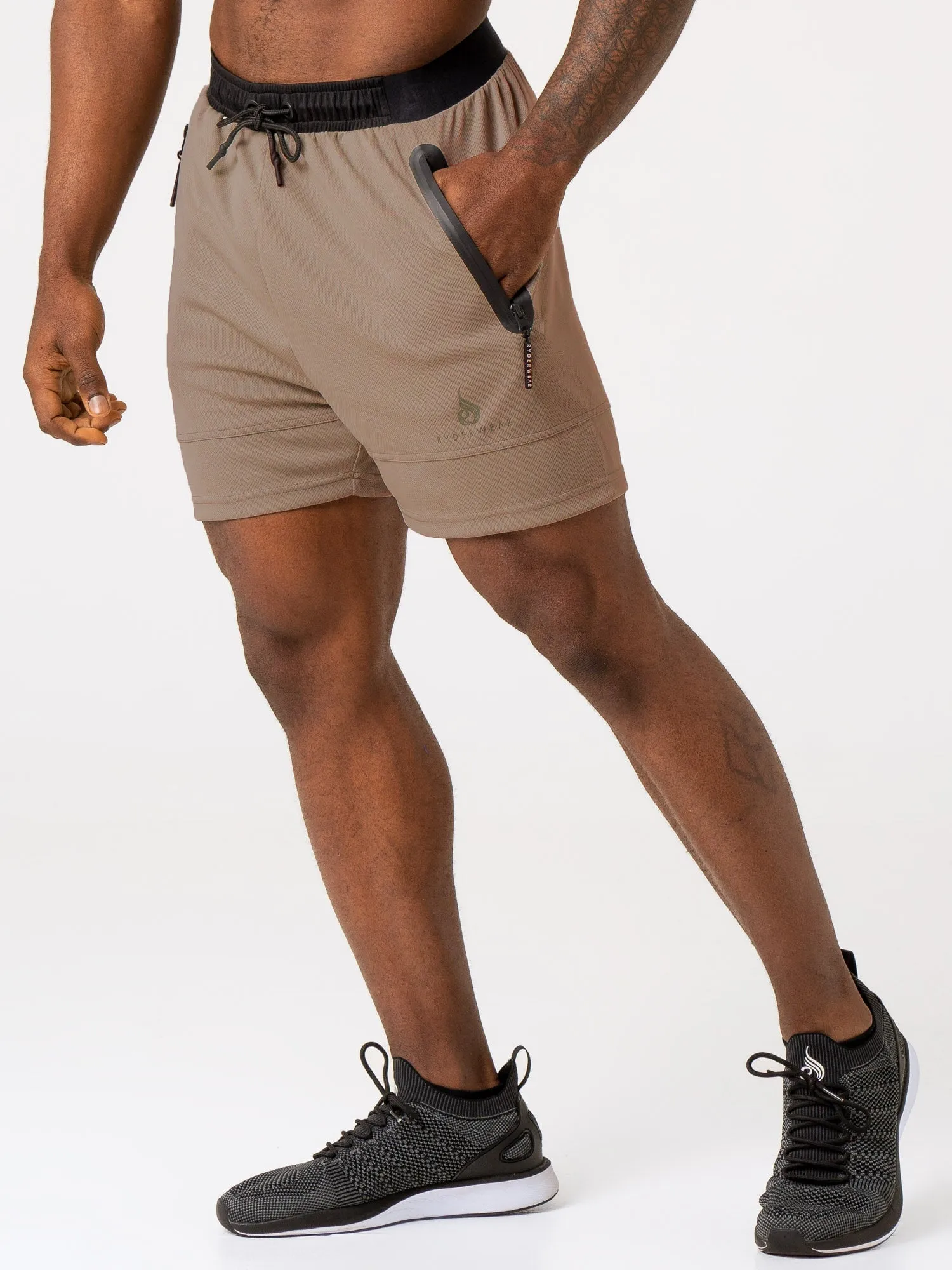 Advance Mesh Short - Taupe