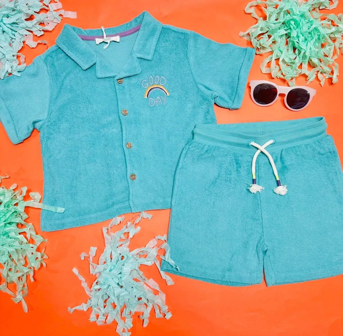 ALOV TERRY BUTTON DOWN TOP