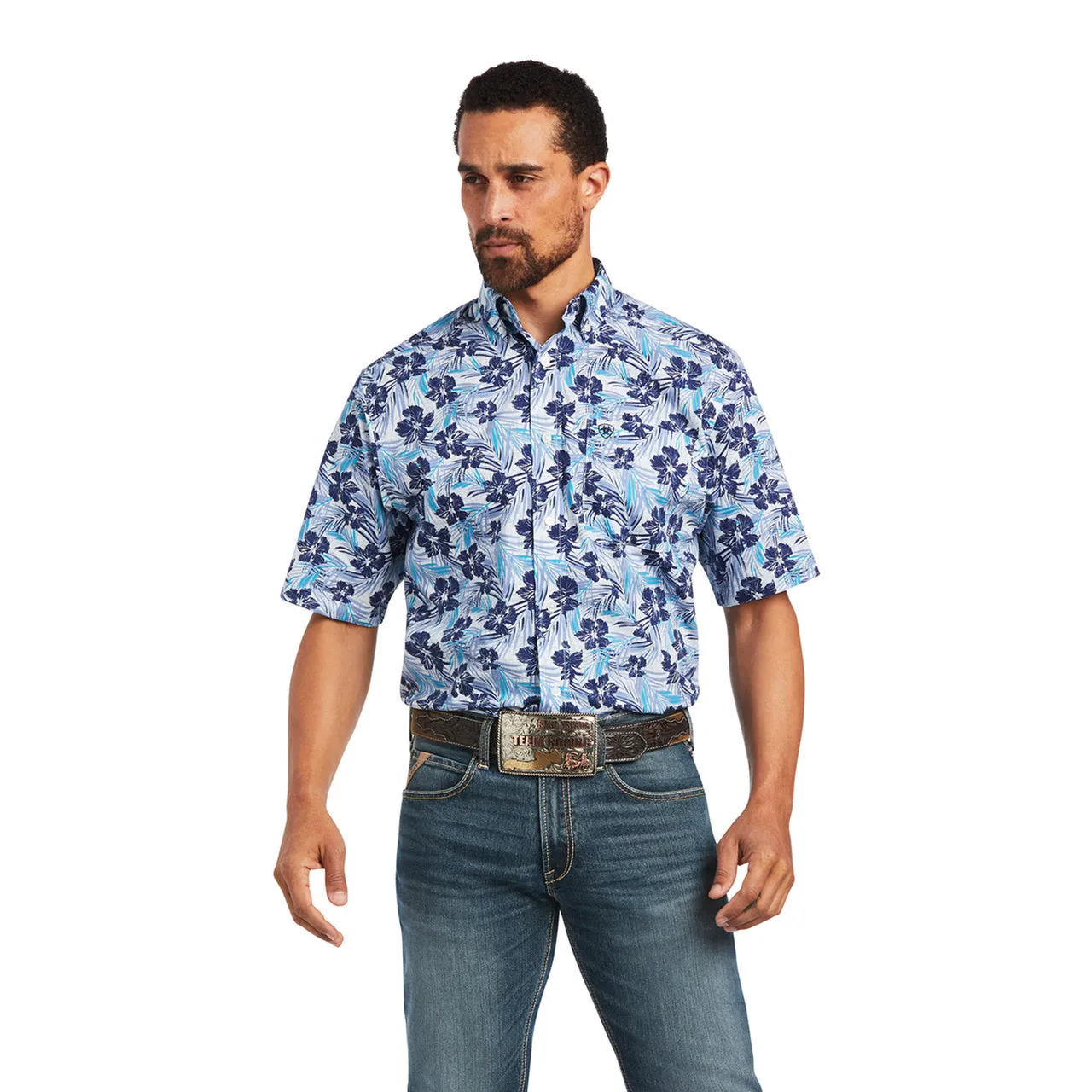 Ariat® Men's Classic Ishan White Short Sleeve Button Up Shirt 10040693
