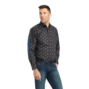 Ariat® Men's Team Clyde Black Aztec Print Button Down Shirt 10042354