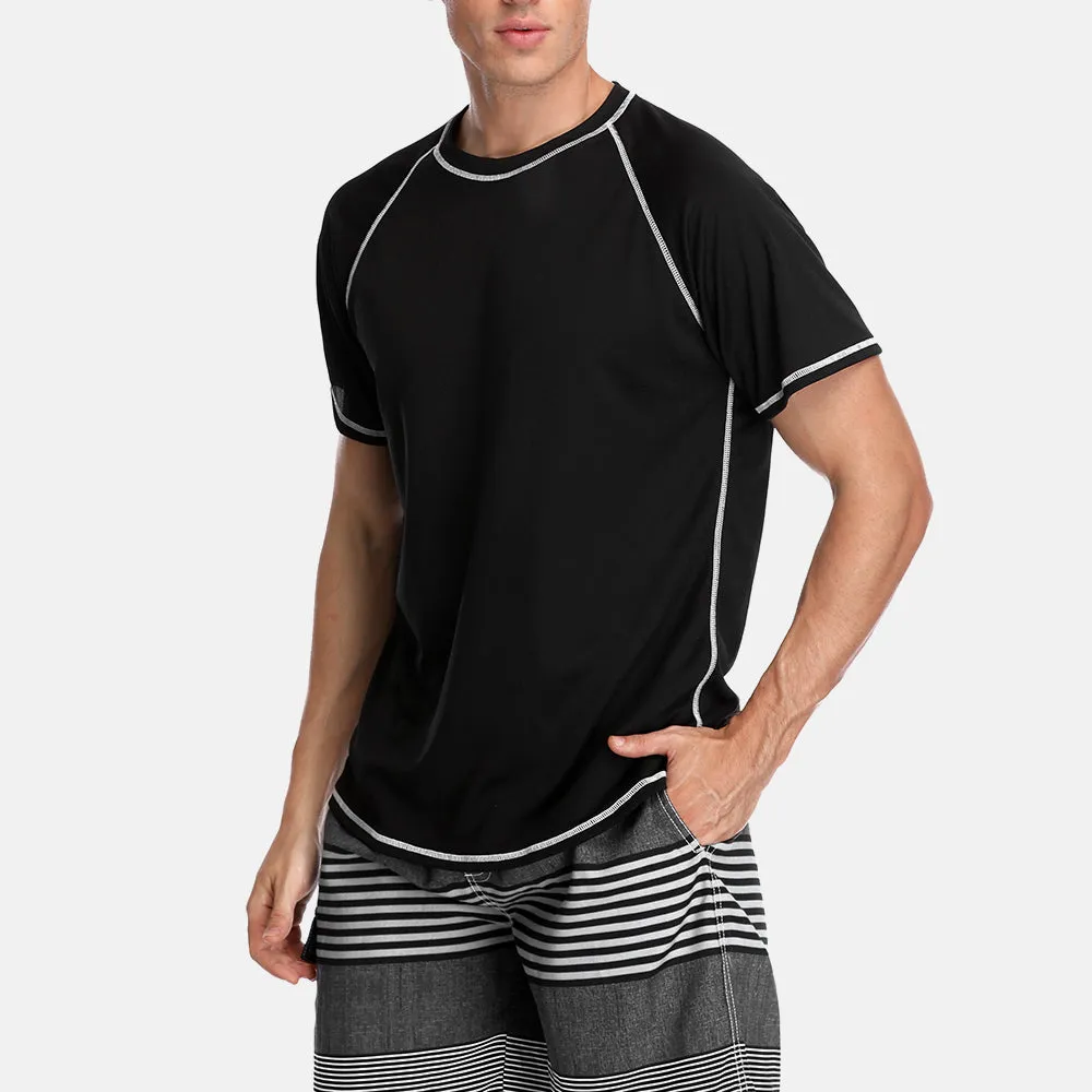 Attraco Men Rashguard Dry Fit Short Shirt Men Diving Shirts Surf Rash