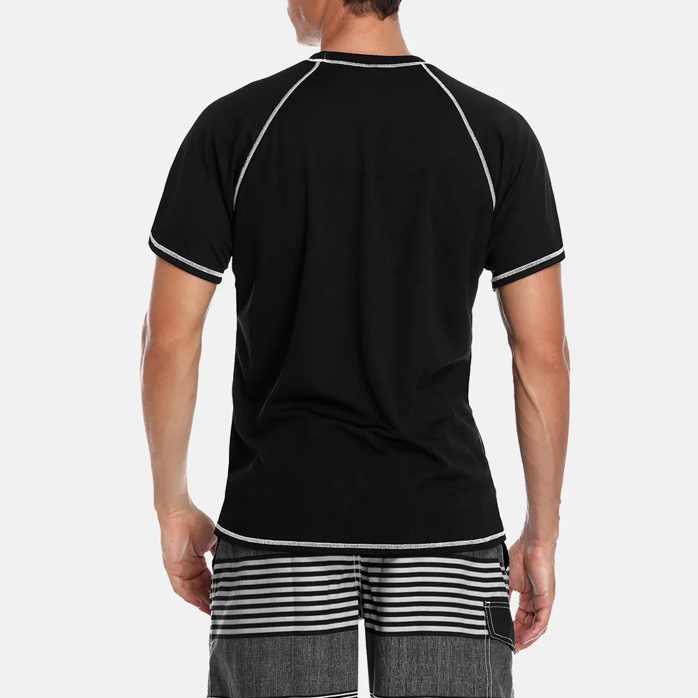 Attraco Men Rashguard Dry Fit Short Shirt Men Diving Shirts Surf Rash