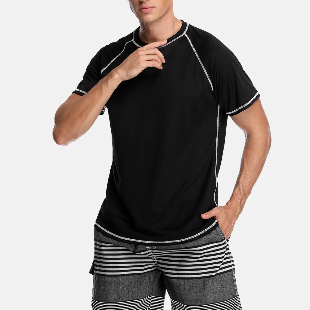 Attraco Men Rashguard Dry Fit Short Shirt Men Diving Shirts Surf Rash