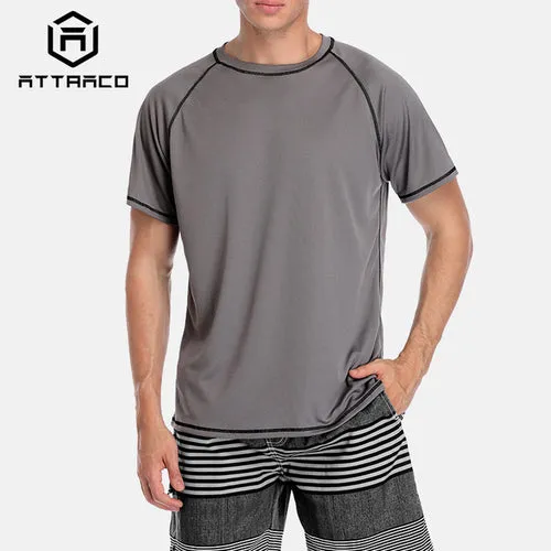 Attraco Men Rashguard Dry Fit Short Shirt Men Diving Shirts Surf Rash