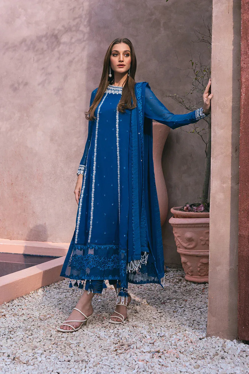 Azure | Embroidered Ensembles 3 Pcs | Radiant Sky
