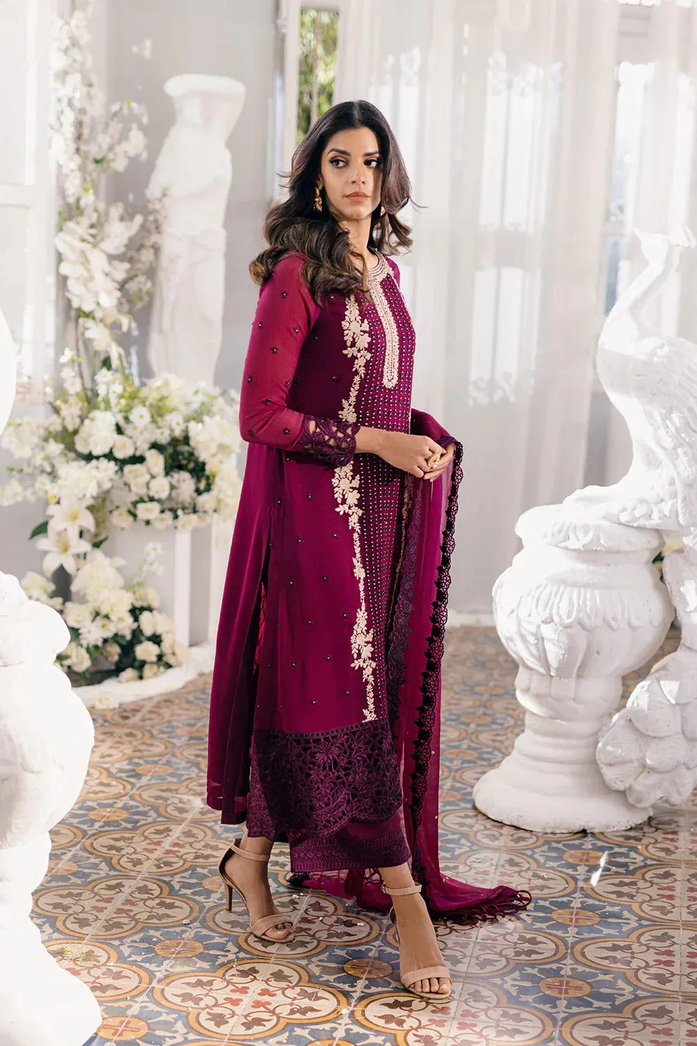 Azure | Ensembles Embroidered Formals | Merlot Muse