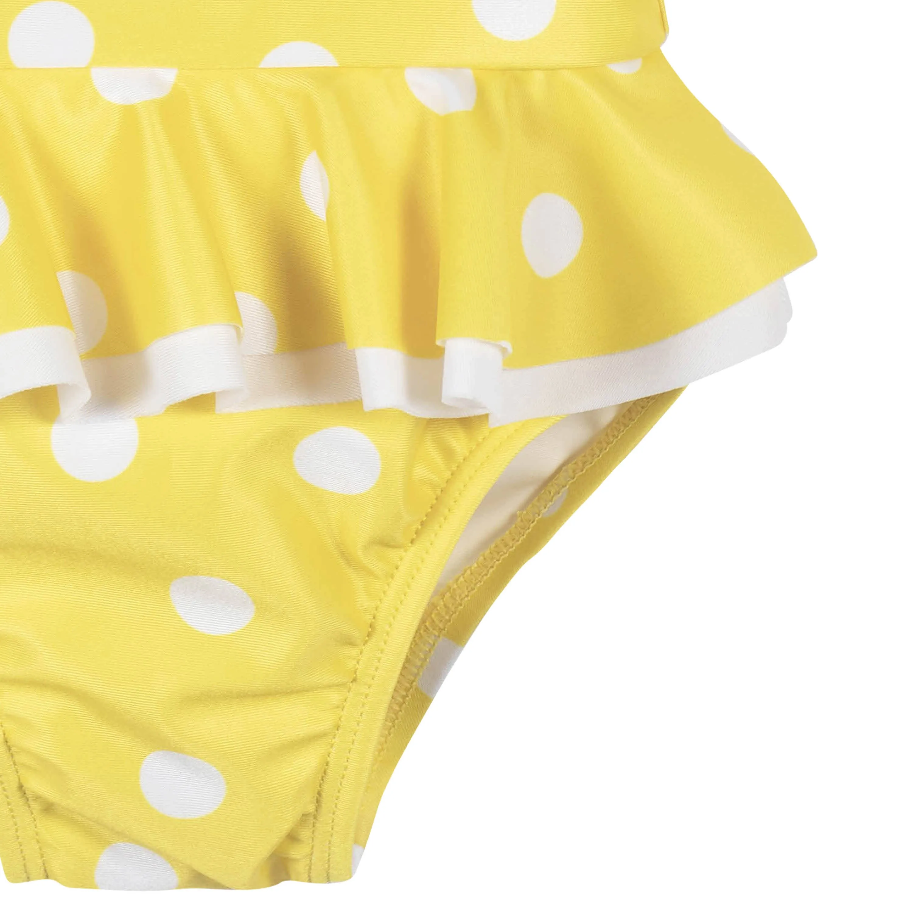 Baby & Toddler Girls UPF 50  Yellow Dots One-Piece Swimsuit