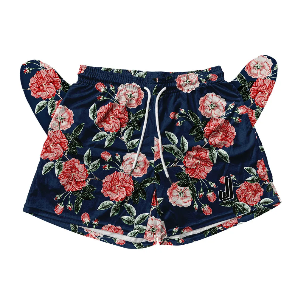 Basic Mesh Shorts - Vintage Roses