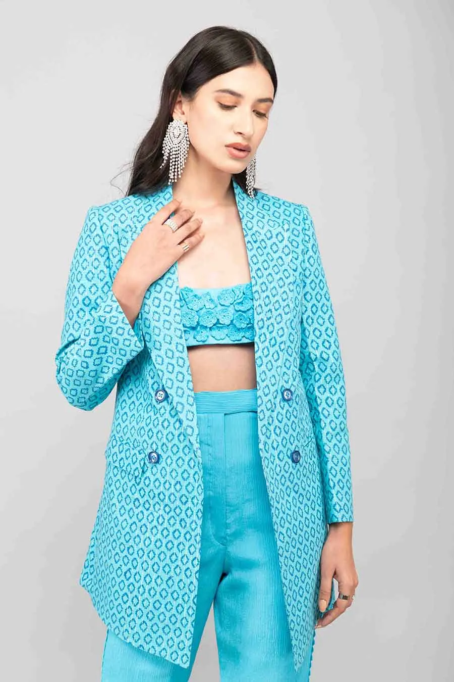 Blue Printed Co-Ord Set