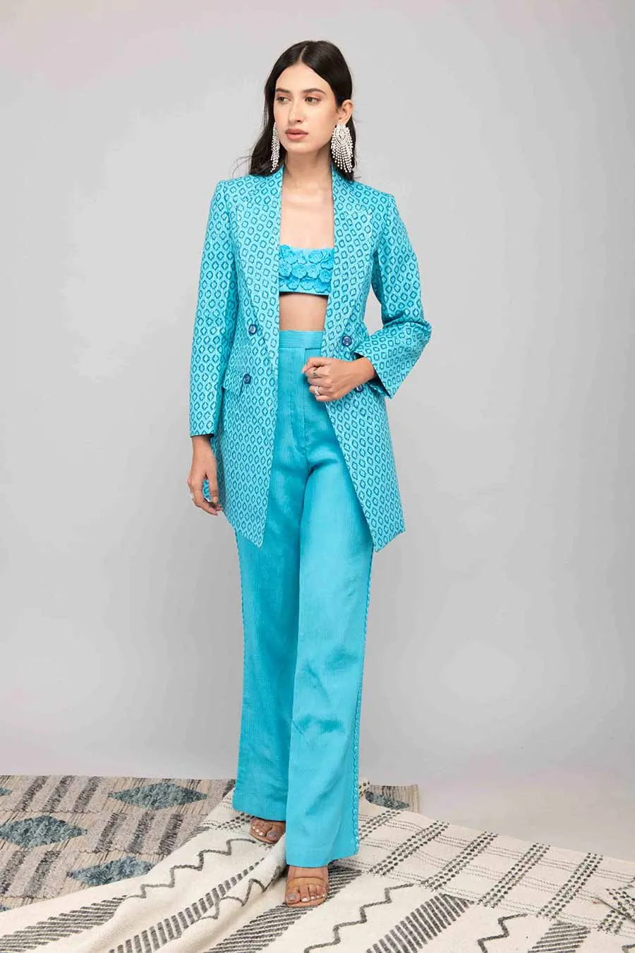 Blue Printed Co-Ord Set