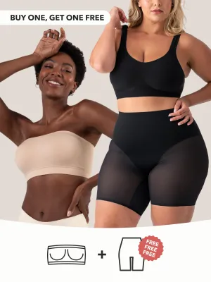 Buy 1, Get 1 FREE: 1 Strapless Bra   1 FREE Mesh Shorts