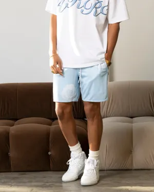 Carre Rose Bunch Mesh Shorts Light Blue