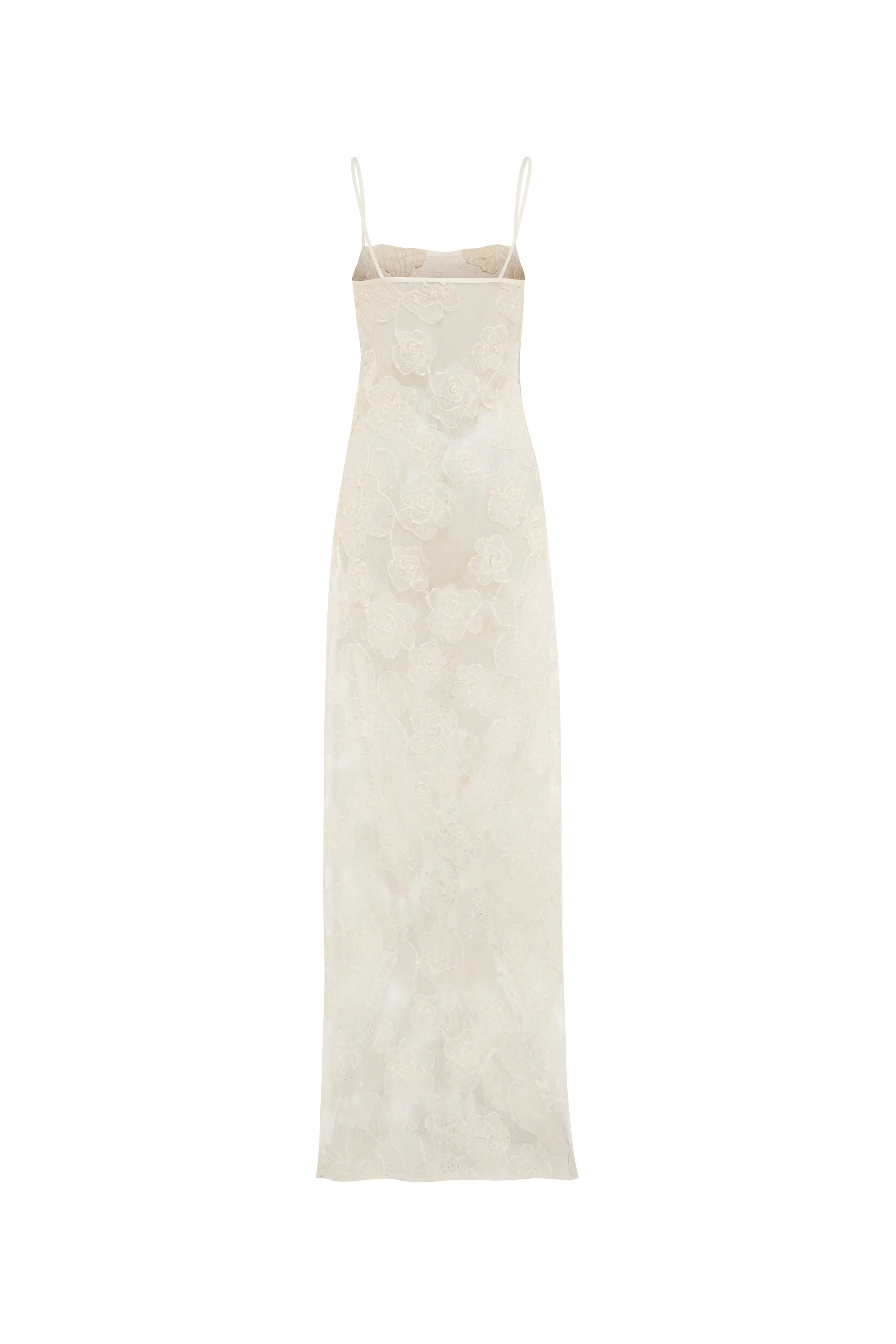 CORL - Sheer tulle maxi dress with side slit