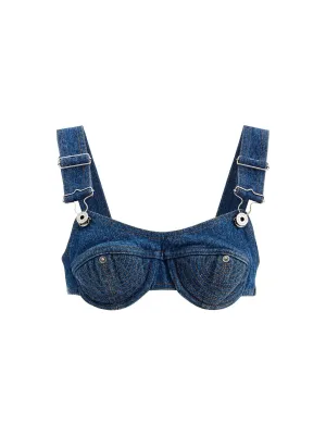 Denim Bralette Top