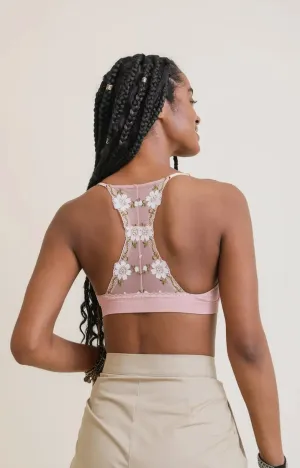 Dusty Rose Floral Bralette