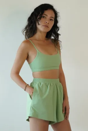 Elsa Thin Strap Bralette | Recycled Nylon | Mint