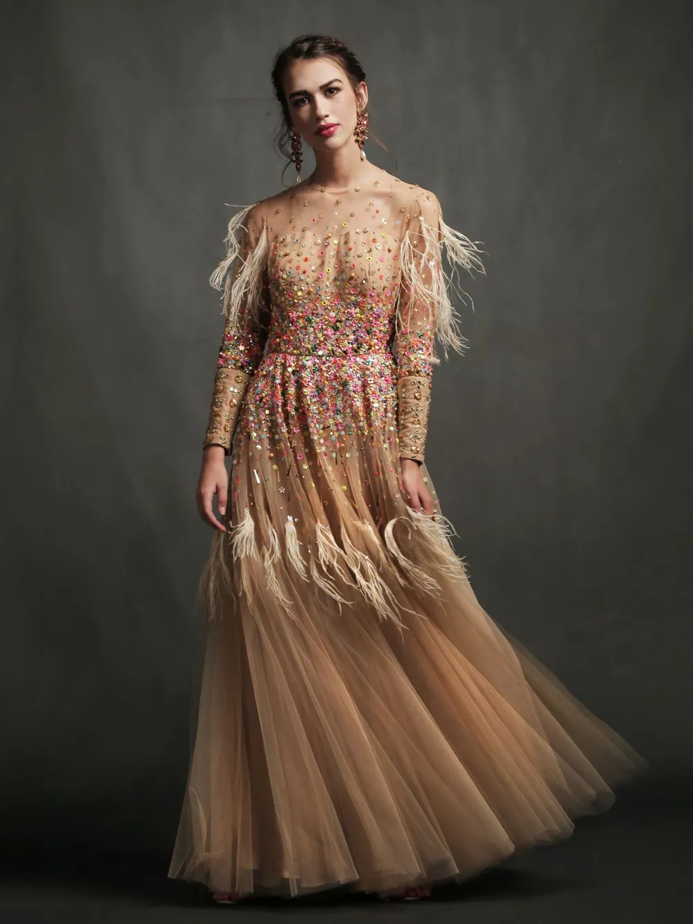 EMBROIDERED GOWN