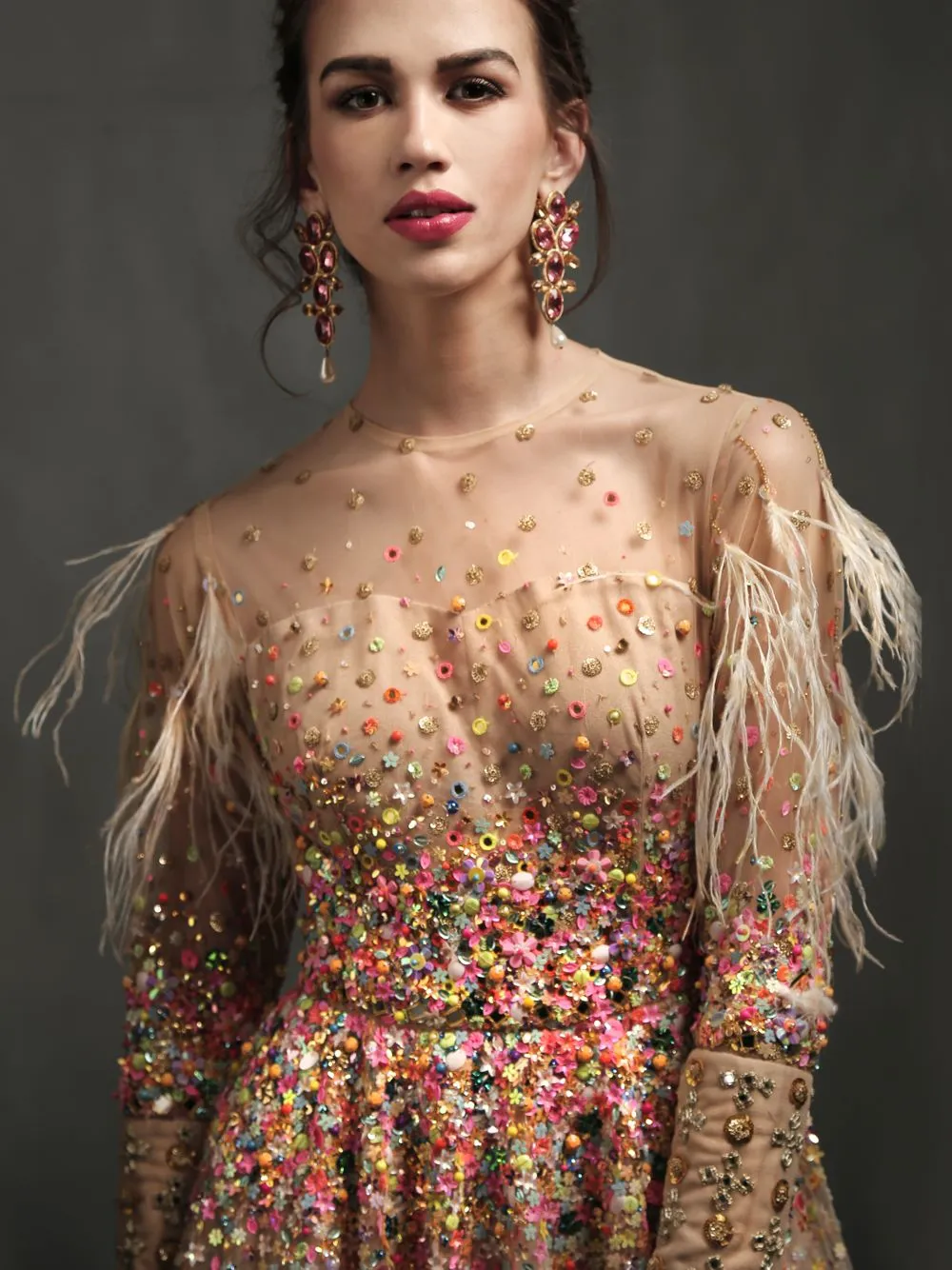 EMBROIDERED GOWN