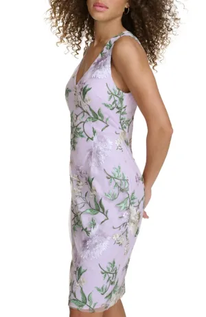 Embroidered Mesh Dress