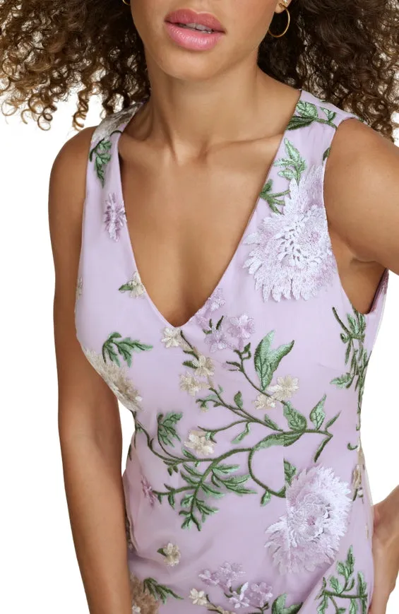 Embroidered Mesh Dress