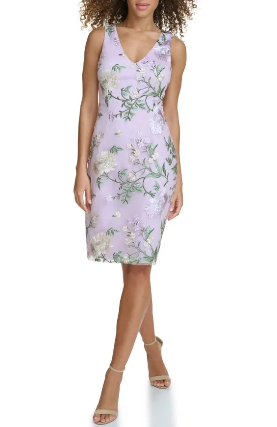 Embroidered Mesh Dress