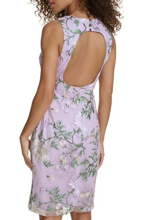Embroidered Mesh Dress