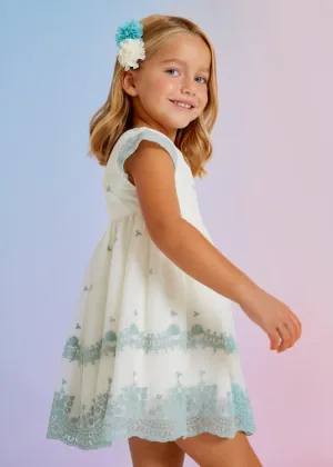 Embroidered Tulle Dress - Anise