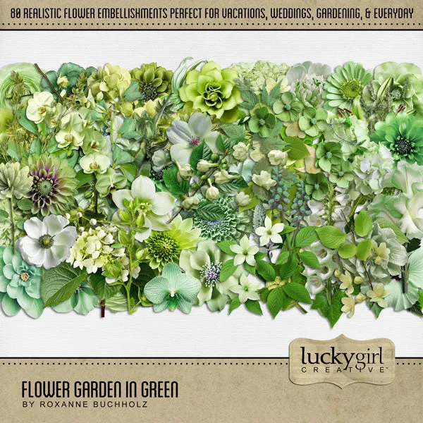 Flower Garden Digital Scrapbook Bundle 1