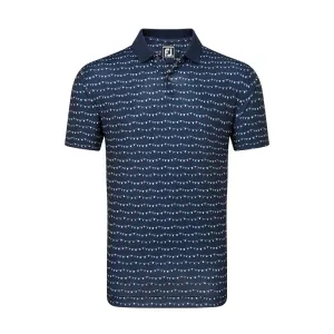 FOOTJOY Flag Banner Print Lisle Men's Polo (Navy)