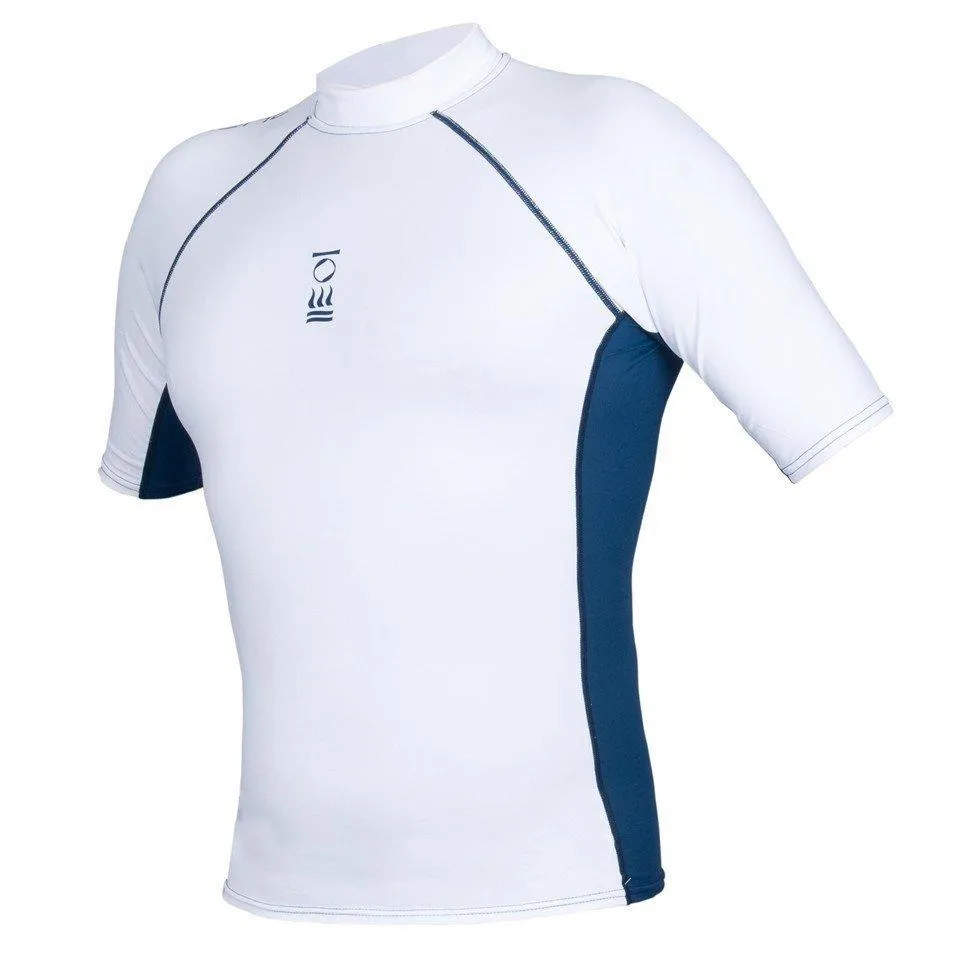 Fourth Element Hydroskin Rash Vest Short Sleeved - Men's White/Blue