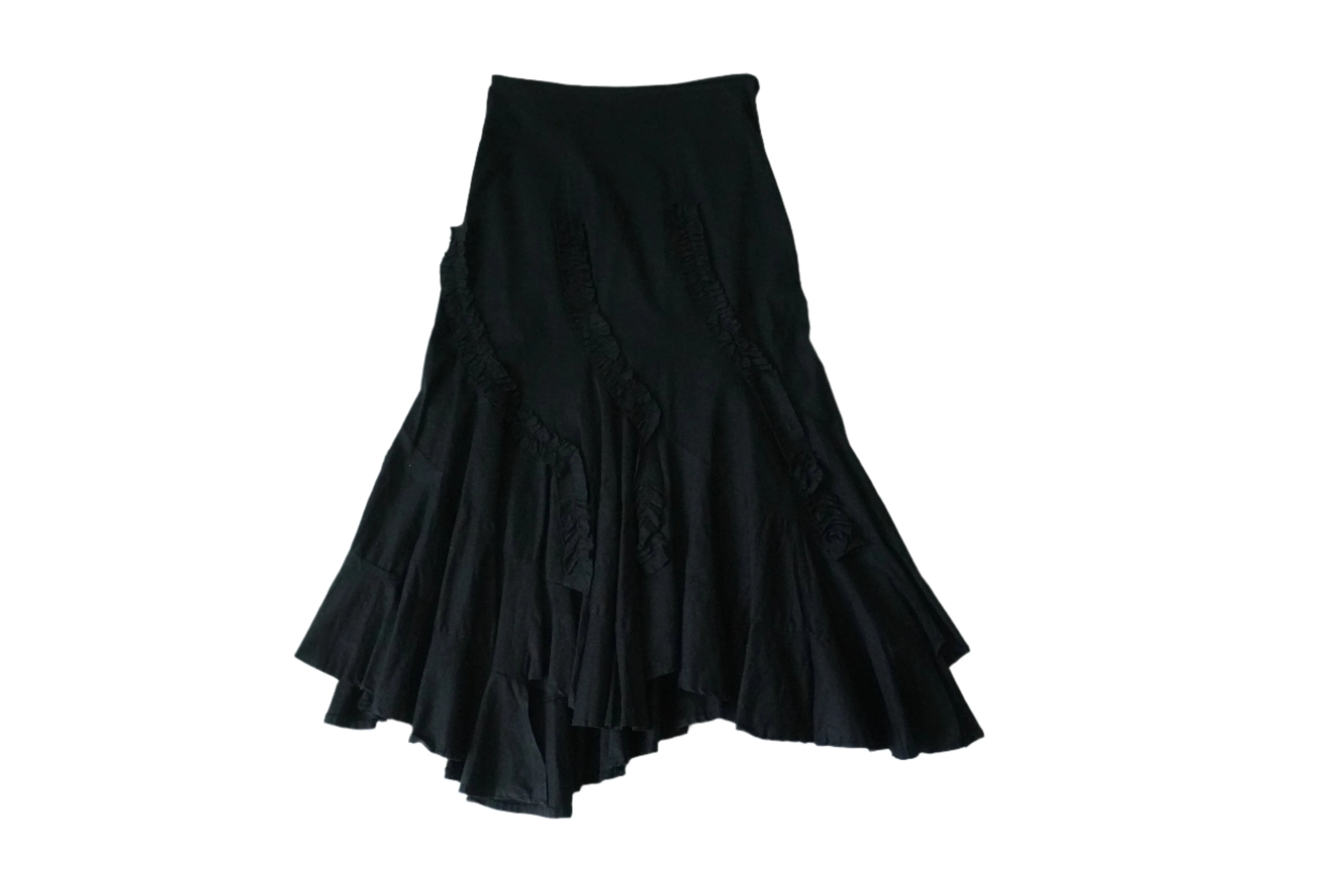 French Asymmetric Maxi Skirt (L)