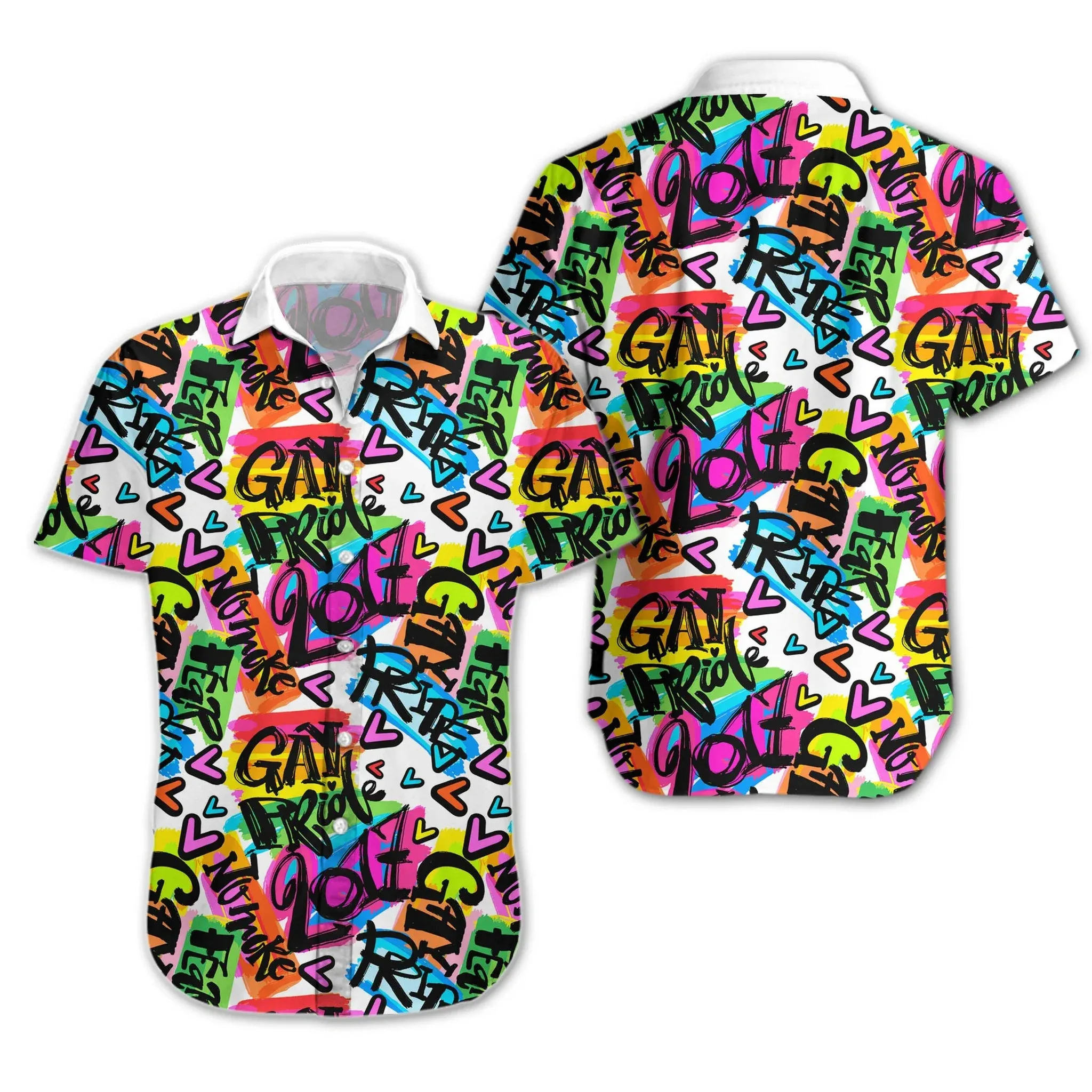 Gay Proud 3D Shirt, Lgbt Pride Design Hawaiian Shirt