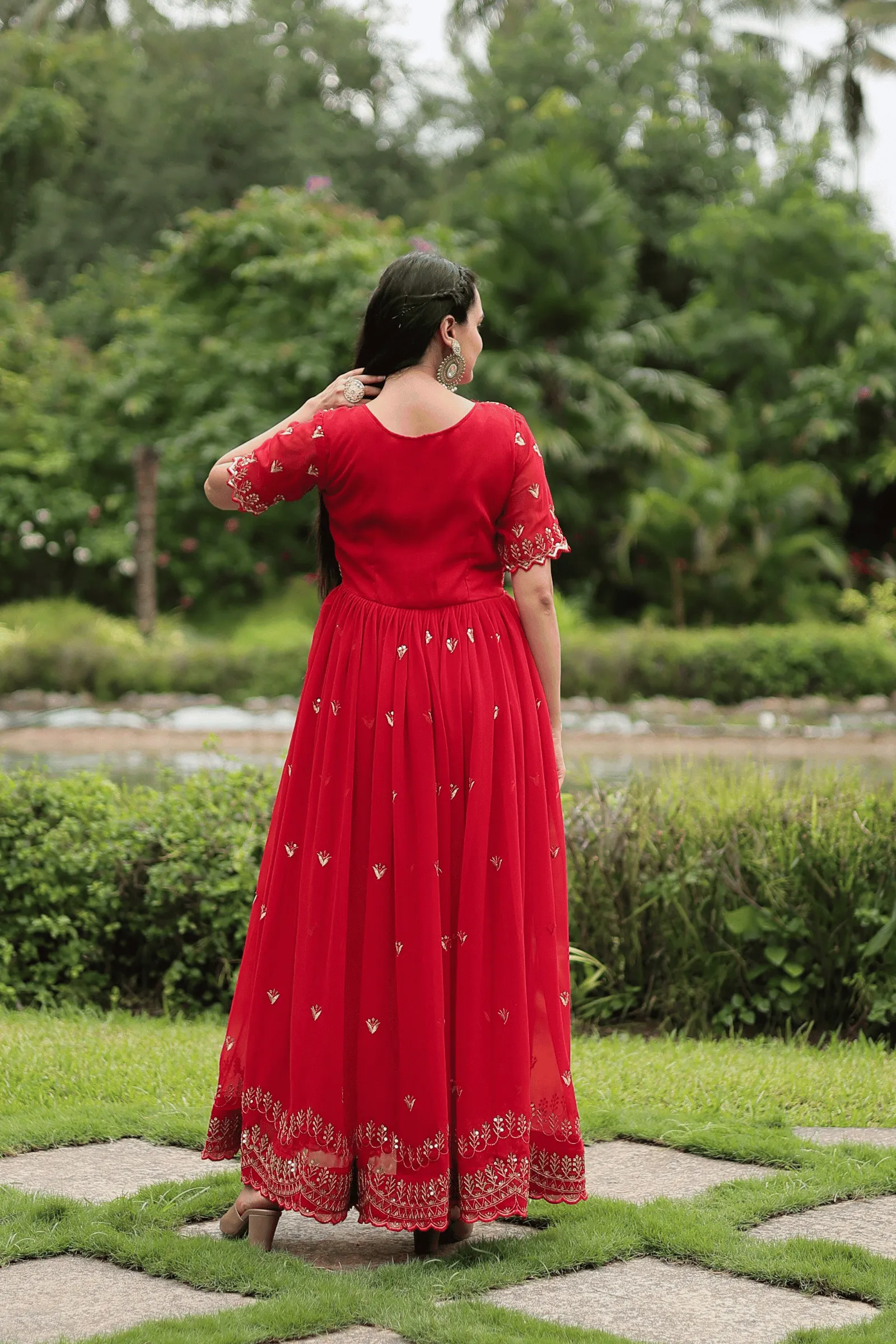 Glamwiz Royal Sequins Embellished Anarkali Gown