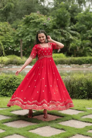 Glamwiz Royal Sequins Embellished Anarkali Gown