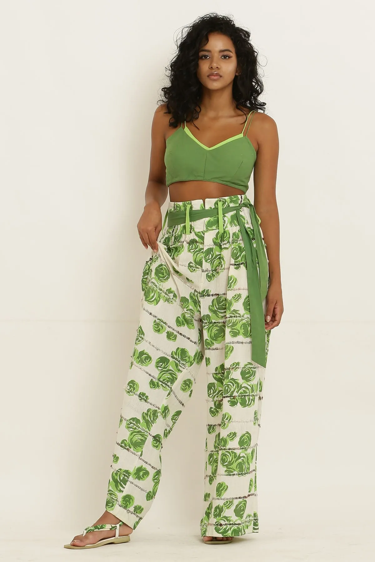 Green Double String Bralette