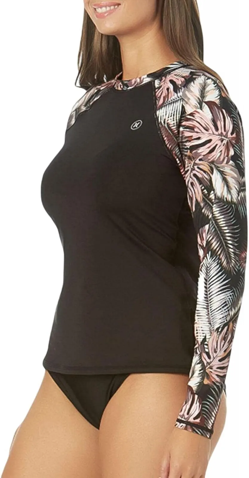 Hurley Womens UPF 50  Long Sleeve Pull Over Rash Guard Shirt HSR1014