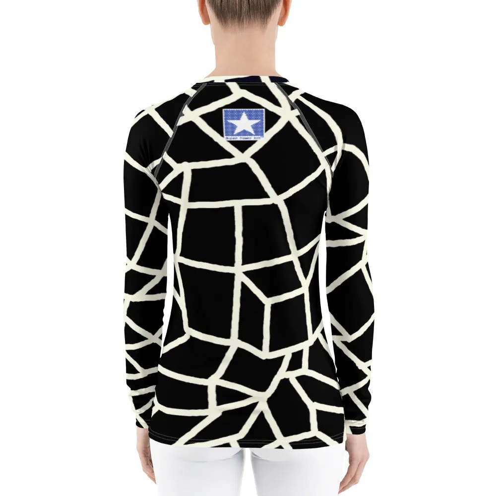 Insook Hwang's art_Net#1_Creative Mind_Women's rash guard_Black