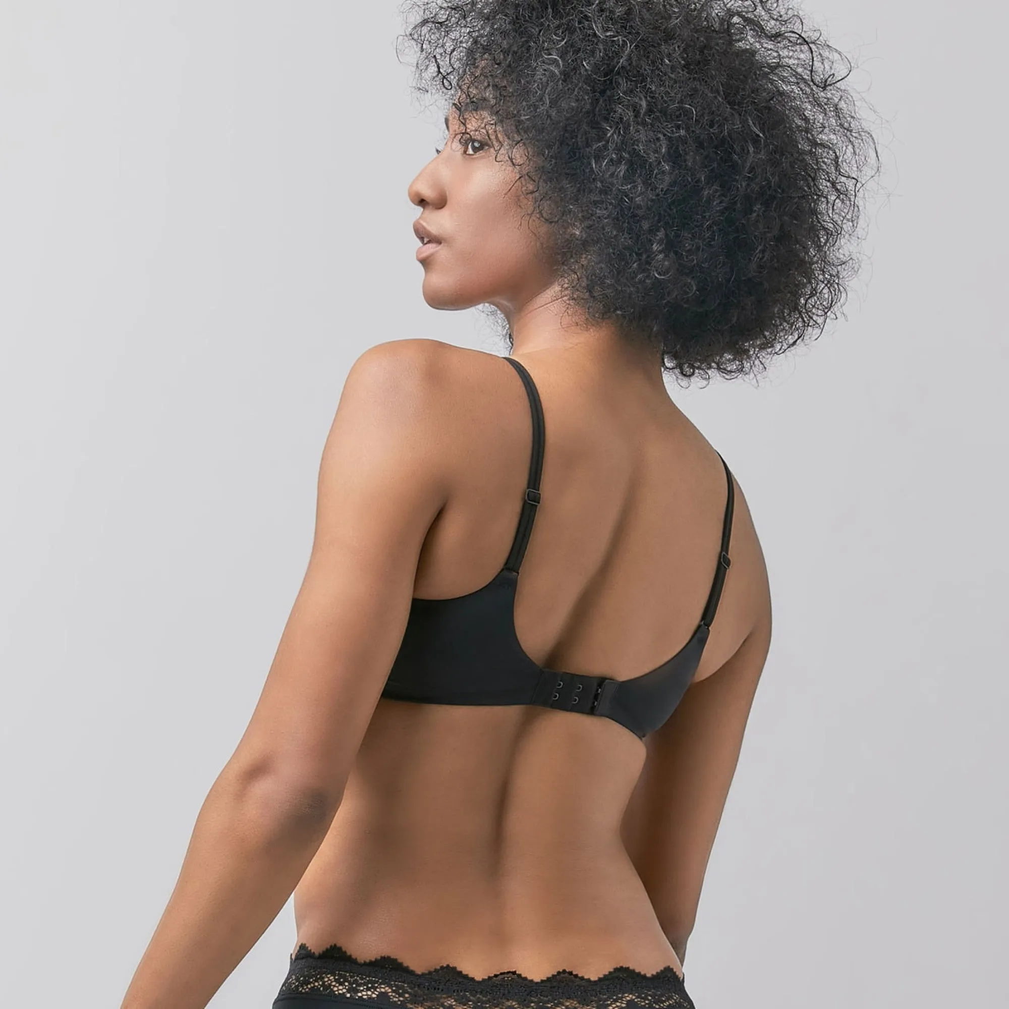Invisible Extra Skin Lace Bralette - Black