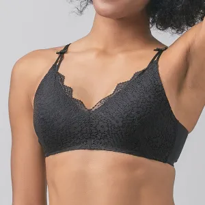 Invisible Extra Skin Lace Bralette - Black