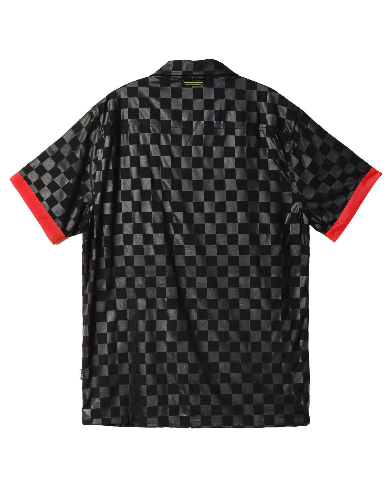 Konus Men's Tonal Checker Printed Shirt in Black