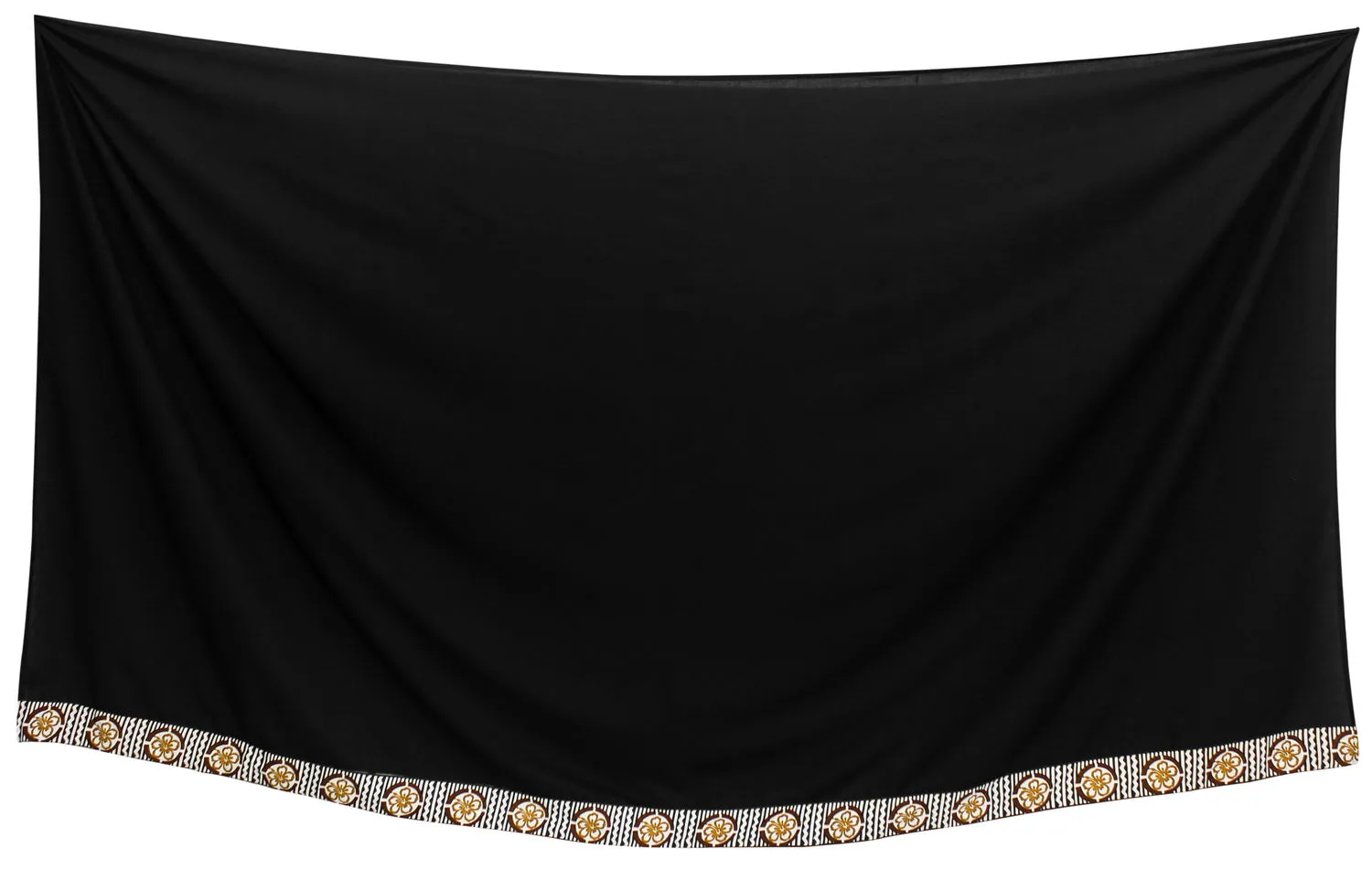 La Leela Men's Hawaiian Beach Wrap Sheer Sarong Swimming Bathing Suit Towel Beachwear Swim Pareo Cover up Long 72"X42"  Black 136818