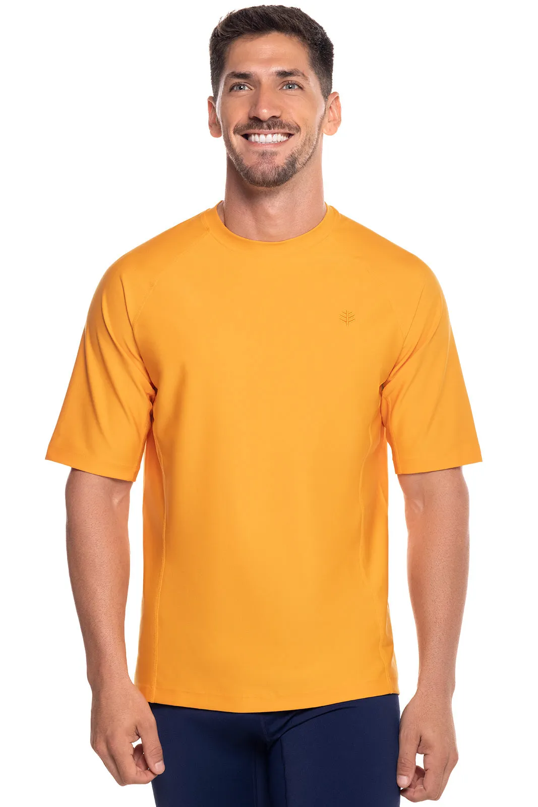 Men's Hightide Short Sleeve Swim Shirt | Apricot Crush