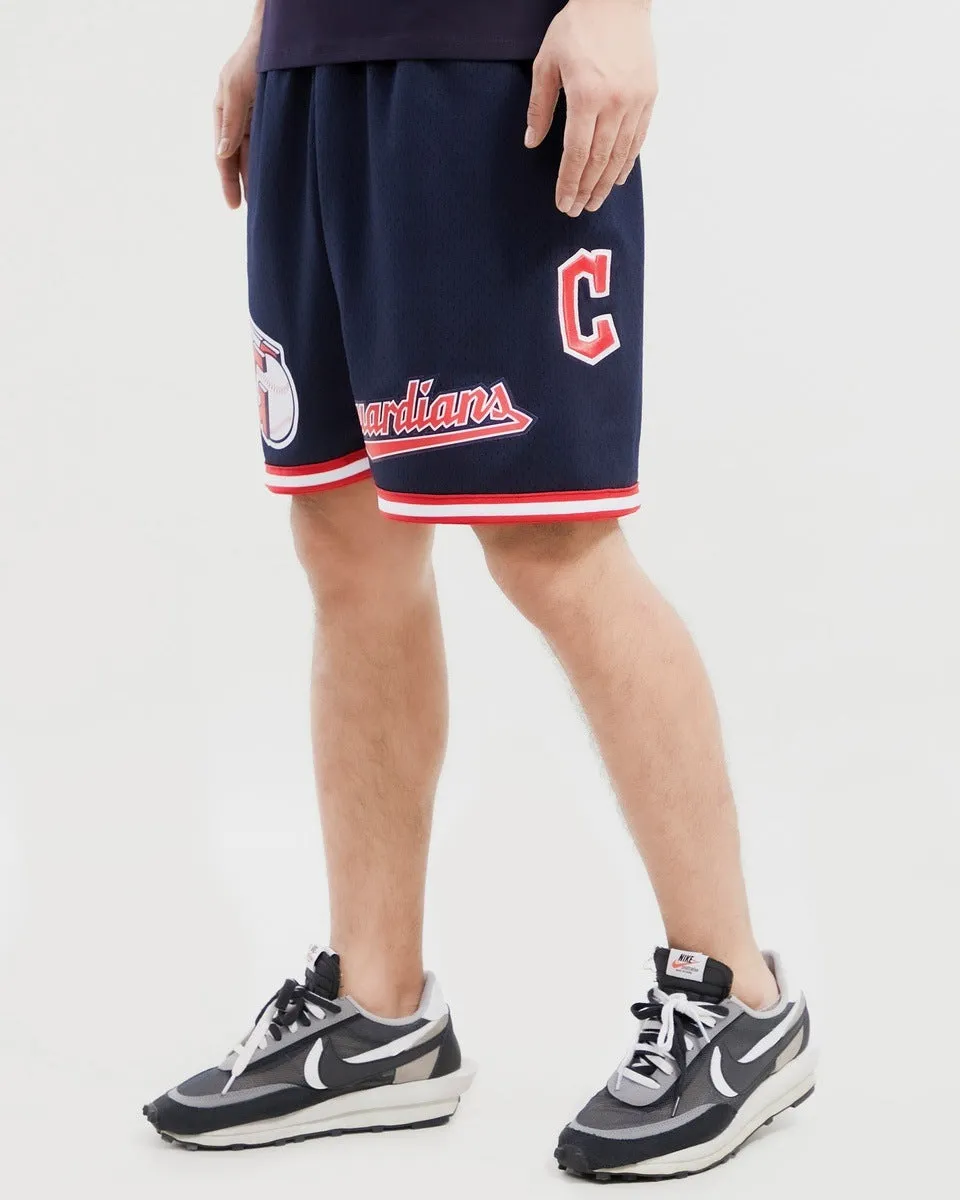 MLB CLEVELAND GUARDIANS MEN'S MESH SHORT (MIDNIGHT NAVY/RED)