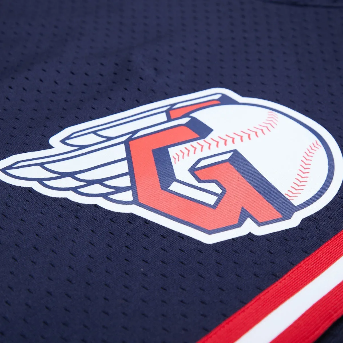 MLB CLEVELAND GUARDIANS MEN'S MESH SHORT (MIDNIGHT NAVY/RED)
